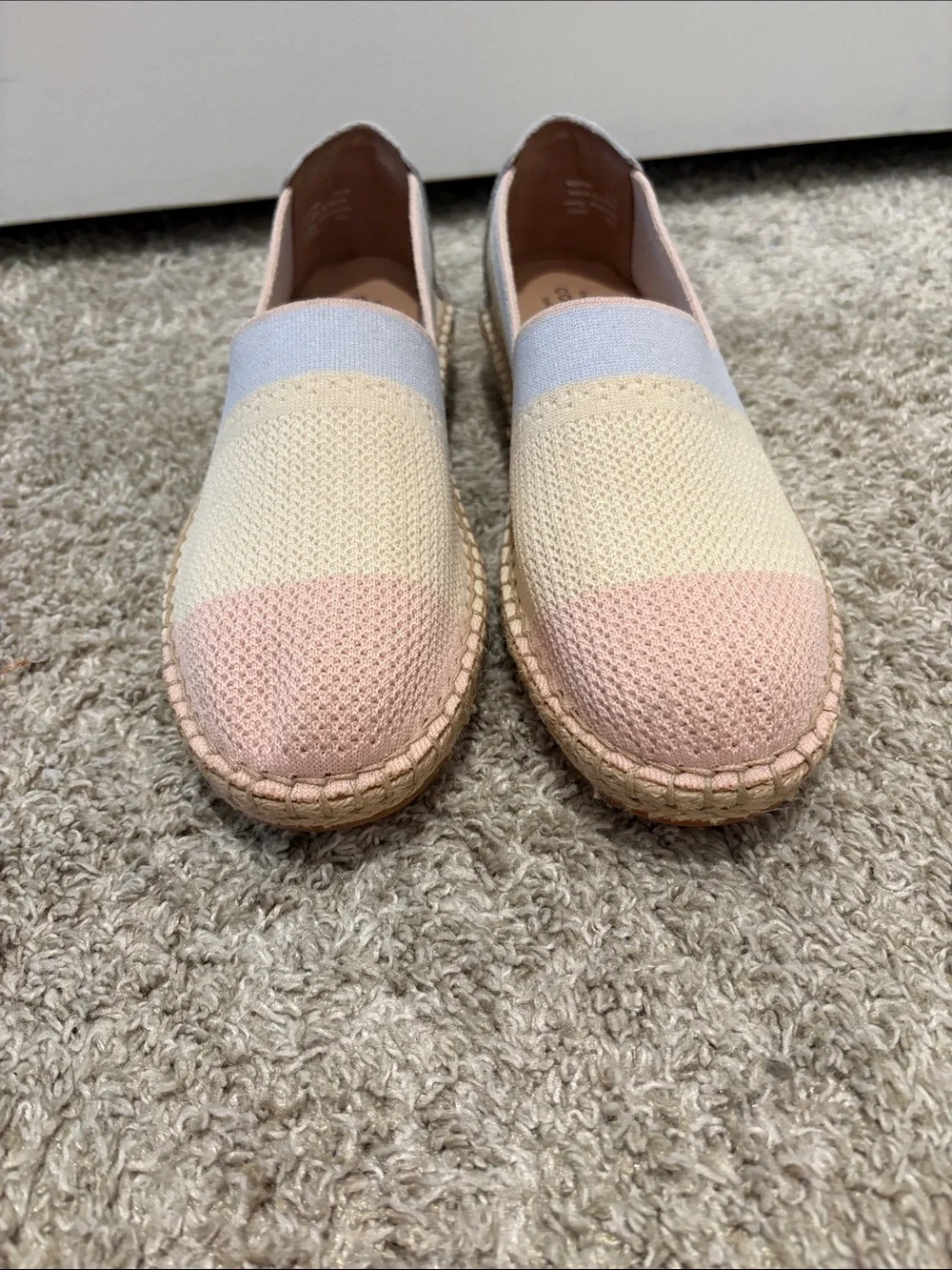 Cole Haan Slip-On Espadrilles in Cream, Blush & Pale Gray